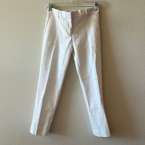 Ann Taylor White Cropped Ankle Pants